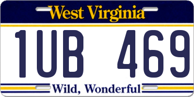 WV license plate 1UB469