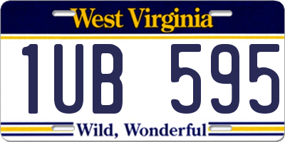 WV license plate 1UB595