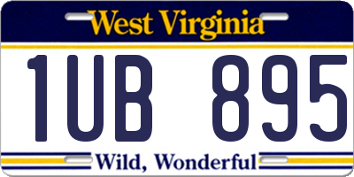 WV license plate 1UB895
