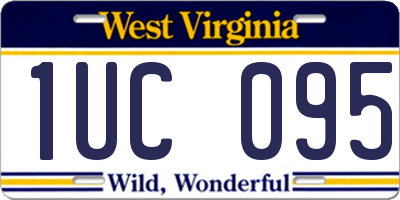 WV license plate 1UC095