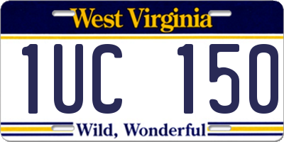 WV license plate 1UC150
