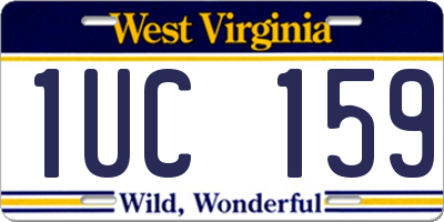 WV license plate 1UC159