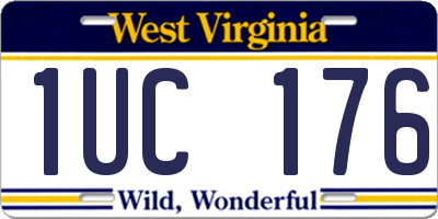 WV license plate 1UC176