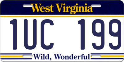 WV license plate 1UC199