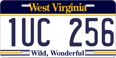 WV license plate 1UC256