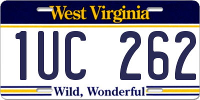 WV license plate 1UC262