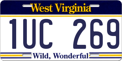 WV license plate 1UC269