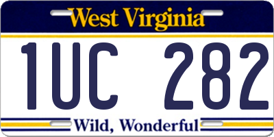 WV license plate 1UC282