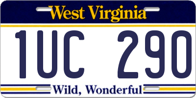 WV license plate 1UC290