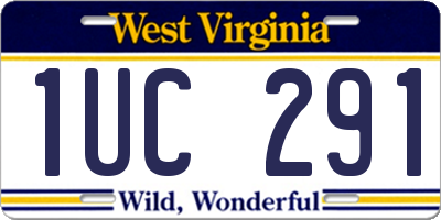 WV license plate 1UC291