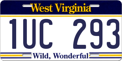 WV license plate 1UC293