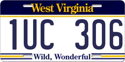 WV license plate 1UC306