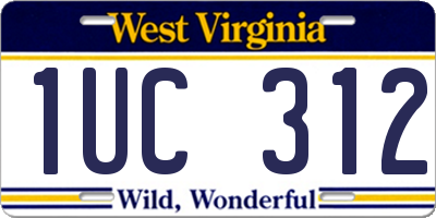 WV license plate 1UC312