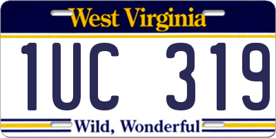WV license plate 1UC319