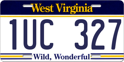 WV license plate 1UC327