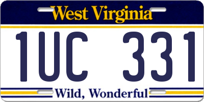 WV license plate 1UC331