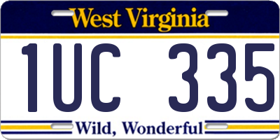 WV license plate 1UC335