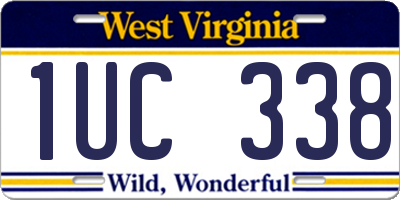 WV license plate 1UC338