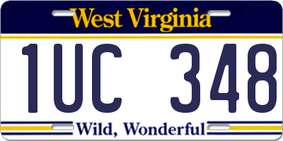 WV license plate 1UC348
