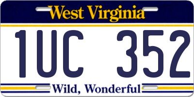 WV license plate 1UC352