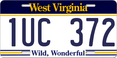 WV license plate 1UC372
