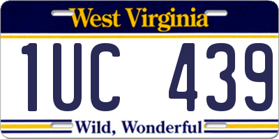 WV license plate 1UC439