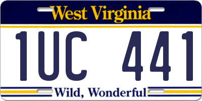 WV license plate 1UC441