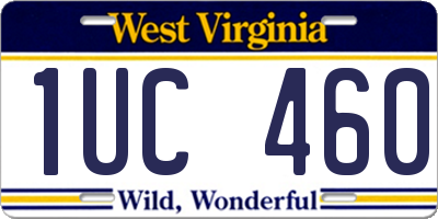 WV license plate 1UC460