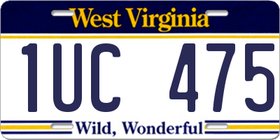 WV license plate 1UC475