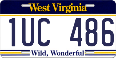 WV license plate 1UC486