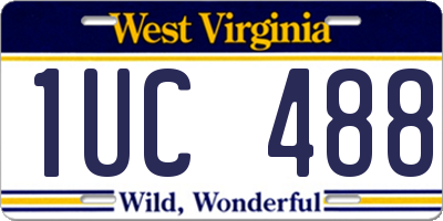 WV license plate 1UC488