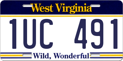 WV license plate 1UC491