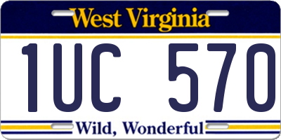 WV license plate 1UC570