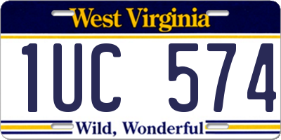 WV license plate 1UC574