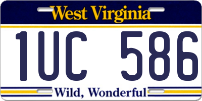WV license plate 1UC586