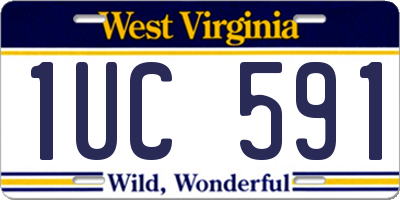 WV license plate 1UC591