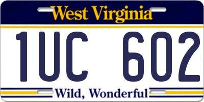 WV license plate 1UC602