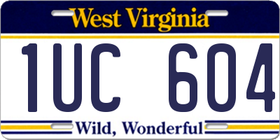 WV license plate 1UC604