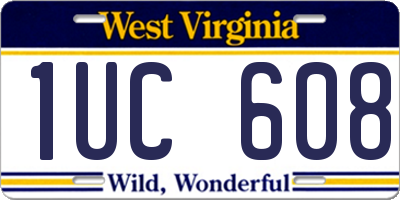WV license plate 1UC608