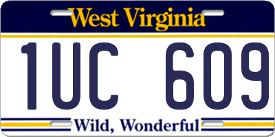 WV license plate 1UC609
