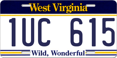WV license plate 1UC615