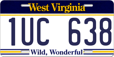 WV license plate 1UC638