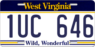 WV license plate 1UC646