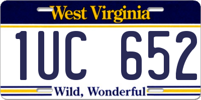 WV license plate 1UC652
