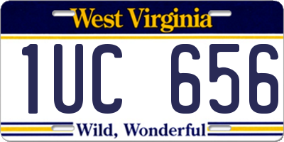 WV license plate 1UC656