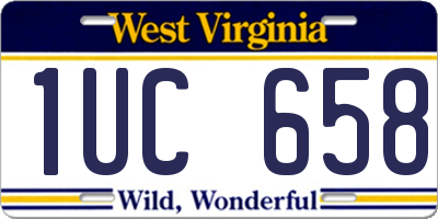 WV license plate 1UC658