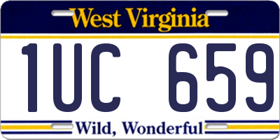 WV license plate 1UC659