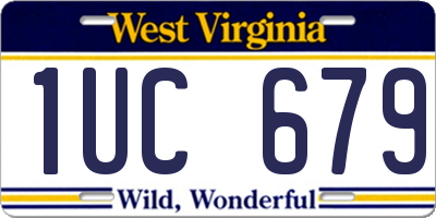 WV license plate 1UC679