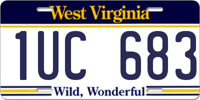 WV license plate 1UC683