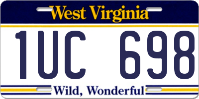 WV license plate 1UC698